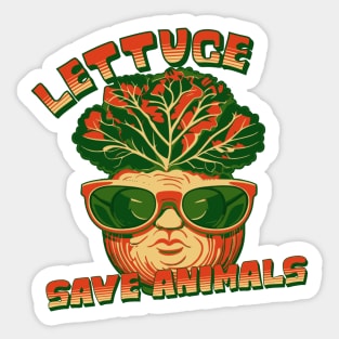 Lettuce Save Animals Sticker